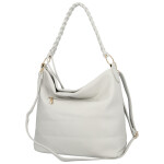 Moderní dámská koženková kabelka na rameno Bonnie, šedá