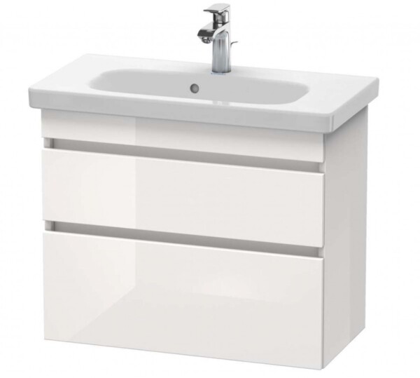 DURAVIT - DuraStyle Umyvadlová skříňka Compact, 61x73x37 cm, 2 zásuvky, lesklá bílá DS649902222