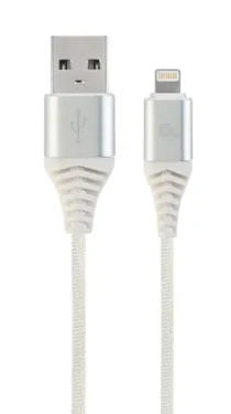 Gembird CC-USB2B-AMLM-1M-BW Lightning, černý, bílý