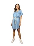 HOSH Košilové šaty Yesenia Velikost: UNI, Barva: Modrá