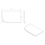 SAPHO - PULSE deska Rockstone 757x12x462, pravá, bílá mat BM760-0101