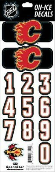 Sport Star Samolepky na Helmu Calgary Flames NHL Decals Black