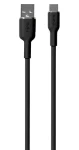 Puro Soft Silicone Cable černá / Datový kabel / USB-A / USB-C / 1.5m (PUUSBCICONBLK)