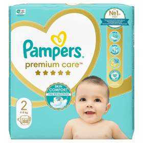 Pampers Premium Care Size 2, Nappy x88, 4kg-8kg