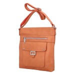 Stylová dámská koženková crossbody Fela, oranžová