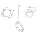 SAPHO - LUMIRO STRIP kulaté zrcadlo s LED osvětlením v rámu ø 90cm, bílá mat LR950-3131S