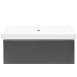 Koupelnová skříňka s umyvadlem SAT Feel 100x30x46 cm antracit mat SATFEEL100ANTU1 SATFEEL100ANTU1
