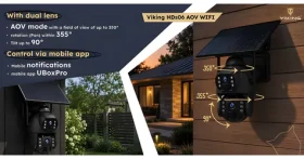Viking HDs06 AOV WiFi / Venkovní solární IP kamera / 6 MP / AOV 350° / Pan 355°/Tilt 90° / IP66 (VHDS06W)
