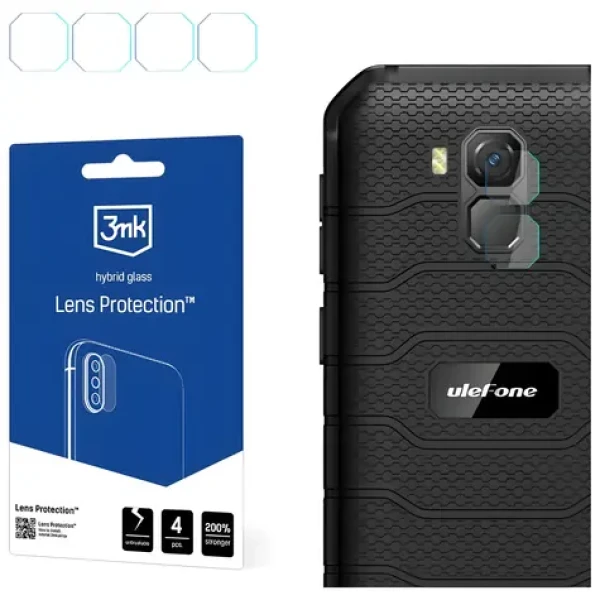 3mk Lens Protection Ulefone Armor X7 Pro / Ochranné sklo na fotoaparát / Hybridní / 4 ks