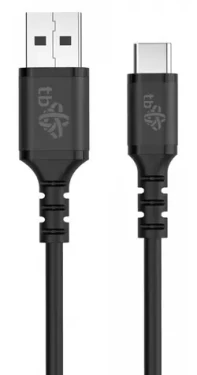 TB Touch USB-A - USB-C černá / Datový kabel / 50 cm / silikonový (AKTBXKUCMISI05B)