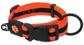 ACTIVE DOG Obojek Fluffy M oranžová 2,5x33-48 cm / Nylonový obojek pro psy / Reflexní prvky (0904-91748)