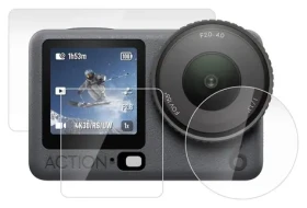 Puluz PU1067T pro DJI Osmo Action 6 / Ochranné sklo / Displej + objektiv / Tvrzené sklo 9H / 3 ks (PU1067T)
