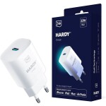 Pouzdro 3mk cestovní nabíječka HARDY Charger 33W, GaN 1x USB-C (PD) Apple, bílé