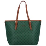 Trendová dámská koženková kabelka přes rameno Laila, zelená