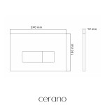 CERANO - Kompletní WC set Basic/Forte - bílá lesklá - WC tlačítko Modulo/Stříbrná - pro zazdění - 51x36 CER-8050BD86146