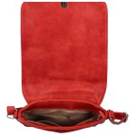 Stylová dámská koženková crossbody kabelka Haidi, červená