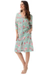 Dámský župan 392 green extra plus - Luna pistáciová 4XL