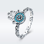 ELENYS Royal Fashion prsten Hamsa symbol ochrany Velikost: 7 (EU: 54-56)