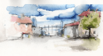 Sada akvarelových popisovačů Faber-Castell Urban Sketch 5ks