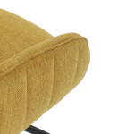 Židle jídelní a konferenční, žlutá látka, černé kovové nohy, otočný mechanismus