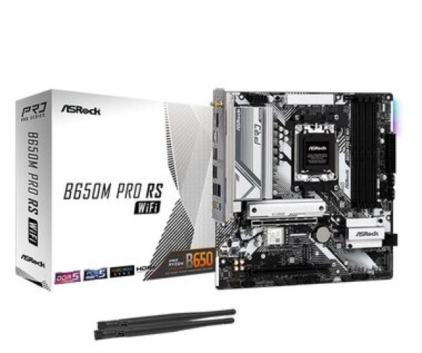 ASRock B650M Pro RS WiFi / AM5 / 4x DDR5 / 1x PCIex16 / 2.5GLAN / mATX (90-MXBLZ0-A0UAYZ)