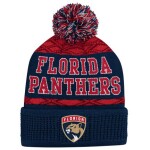 Outerstuff Dětská zimní čepice Florida Panthers NHL Puck Pattern Cuffed Pom