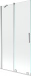 MEXEN/S - Velar Dvoukřídlá posuvná vanová zástěna 100 x 150 cm, transparent, chrom 896-100-000-01-01