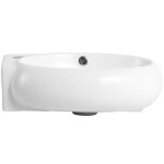 CERANO - Umývátko keramické - nástěnné - Avorio - levá - bílá lesklá - 43x29 CER-680348
