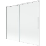MEXEN/S - Rox vanová zástěna 2-křídlová posuvná 170 x 150, transparent, bílá 8C9-170-001-20-00