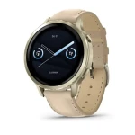 Garmin Venu 4 41mm zlatá, béžový řemínek / Chytré hodinky / 1.2" AMOLED / GPS / Wi-Fi / 5 ATM (010-03013-03)