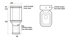 KERASAN - WALDORF nádržka k WC kombi, bílá 418101