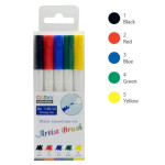 Marvy Umělecké fixy se štětcovým hrotem Artist Brush sada 5ks PRIMARY