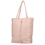 Módní dámský koženkový set kabelek Safira, světle růžový