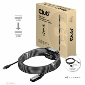 CLUB3D CAC-1406 Kabel USB-C Repeater a prodlužovací kabel černá 15m (CAC-1406)