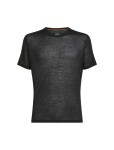 Pánské merino tričko s krátkým rukávem ICEBREAKER Mens 75 Cool-Lite Featherlight SS Crewe, Black velikost: XL