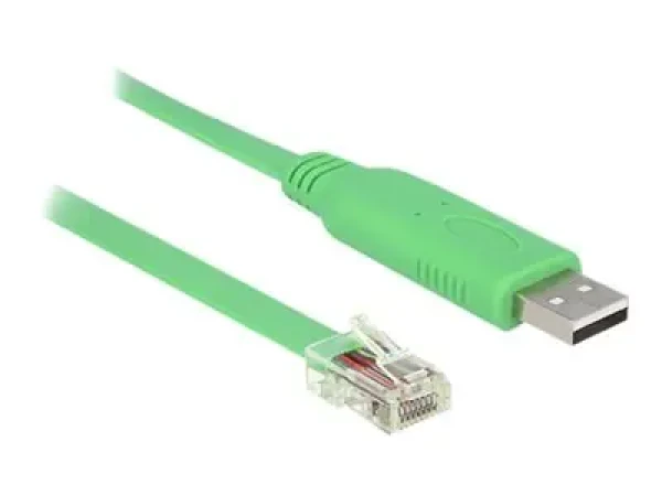 DeLock 62960 zelená / Adaptér / USB 2.0 Typ-A na RS-232 RJ45 / FTDI FT232RL / pro konzole Cisco (62960)