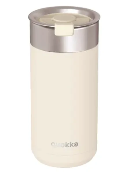 QUOKKA Termohrnek se sítkem Boost 400 ml béžová / Nerezová ocel / Sítko na kávu a čaj