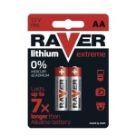 Baterie AA Raver, 1,5V Lithium, vydrží až 7x déle než alkalické baterie, 2 ks (BATAAR)