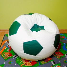 FRONTI Dětský taburet MÍČ 50 cm - bílá + tmavězelená