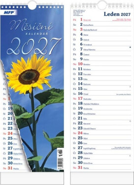 Kalendář 2027 nástěnný Měsíční - vázankový