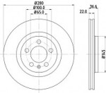 Brzdy kotouče desky přední AUDI A3 (8L) SEAT LEON TOLEDO II 280mm