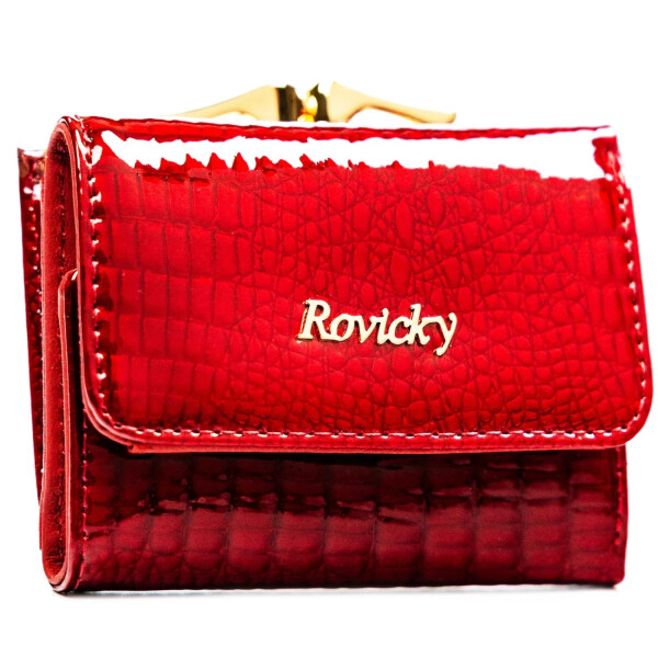 Luxusní dámská kožená peněženka Rovicky Retix, červená