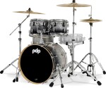 PDP Concept Maple 4 Piece Studio Set Silver to Black Fade Laquer