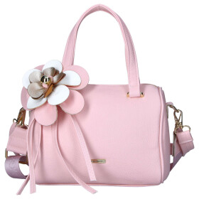 Elegantní dámská koženková kabelka do ruky LB Sia, růžová