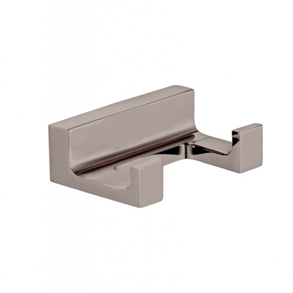 RAV Slezák - NIL - Koupelnový doplněk Věšáček dvojitý Koupelnový doplněk, Metal Grey lesklá NLA0102MGL NLA0102MGL