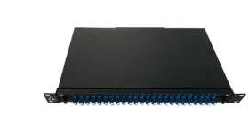 Lanview optický patch panel 24x LC Duplex Single Mode černý / Patch panel / 19" 1U / 24 portů / ocelový (LVO233845)