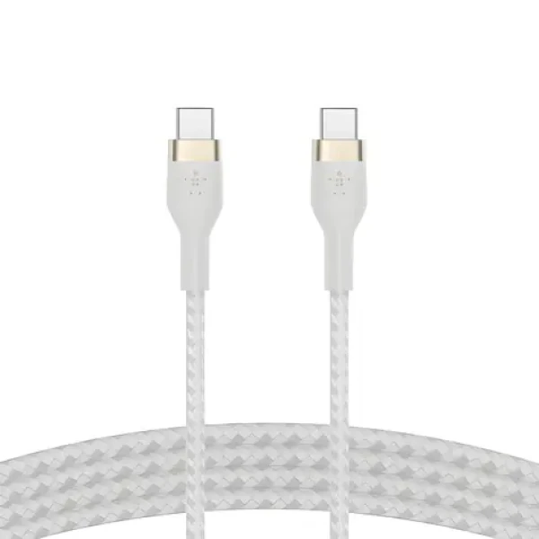 Belkin Flex CAB011bt1MWH bílá / Kabel USB-C / 60 W / 1 m (CAB011BT1MWH)