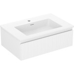 MEXEN/S - Rivel koupelnová skříňka 70 cm s umyvadlem Otis, 1 šuplík, reliéf , bílá mat 91A20-07023-1-BF01-W18M01