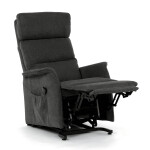 Relaxační křeslo, elektrické kabelové ovládání, šedá, látka, TV-L8960 GREY2