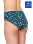 Dámské kalhotky Key LPH 931 A22 A'2 grafitově tyrkysová S